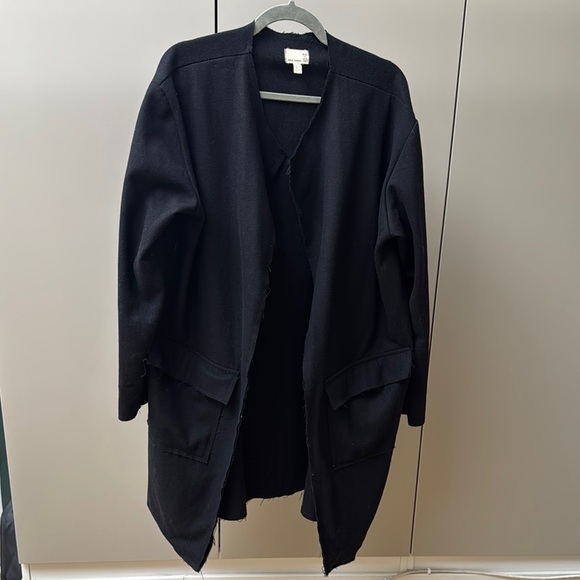 Urban Renewal Jackets & Blazers - Urban Renewal Vintage Fabric Black Trench Coat Longline Style
